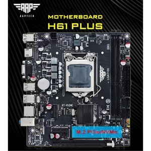Bo mạch chủ (Mainboard) Asus H61 Plus - Socket 1155, Intel H61, 2 x DIMM, Max 16GB, DDR3