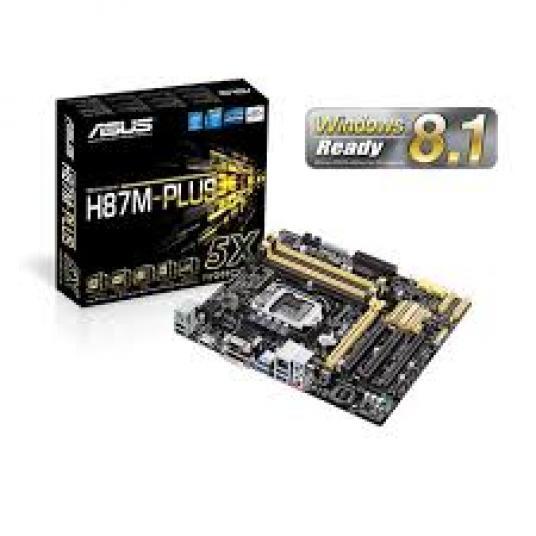 Bo mạch chủ (Mainboard) Asus H87M-Plus - Socket 1150, Intel H87, 4 x DIMM, Max 32GB, DDR3