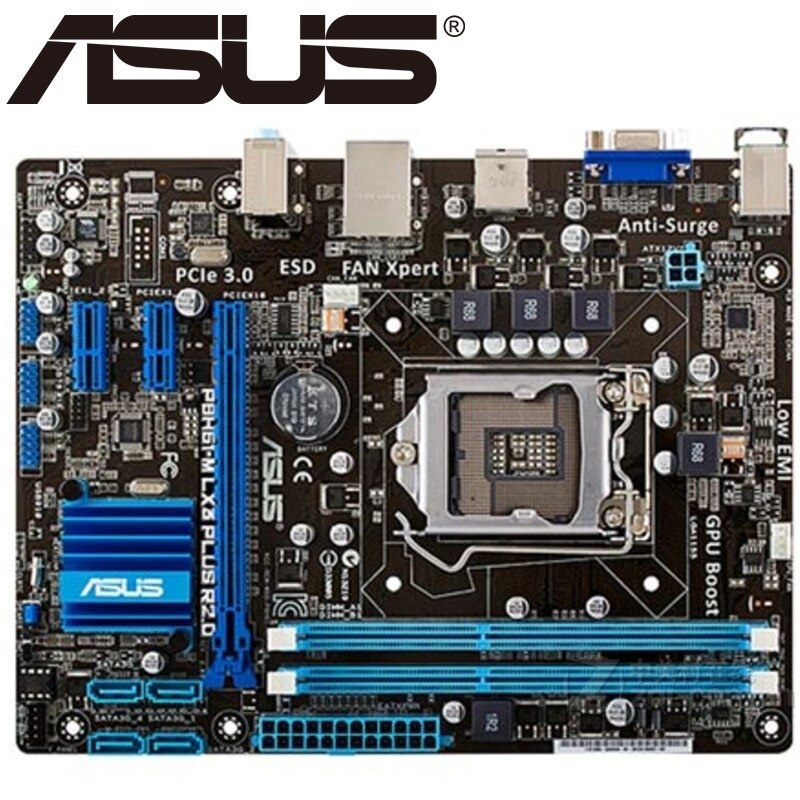 Bo mạch chủ - Mainboard Asus P8H61-M LX3 PLUS - Socket 1155, Intel H61, 2 x DIMM, Max 16GB, DDR3