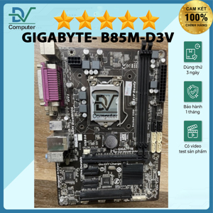 Bo mạch chủ - Mainboard GA B85M-D3V - Socket 1150, Intel B85, 2 x DIMM, Max 16GB, DDR3