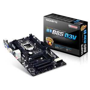 Bo mạch chủ - Mainboard GA B85M-D3V - Socket 1150, Intel B85, 2 x DIMM, Max 16GB, DDR3