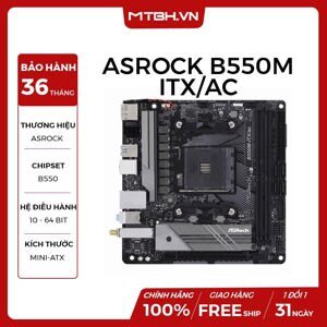 Bo mạch chủ - Mainboard Asrock B550M ITX/ac