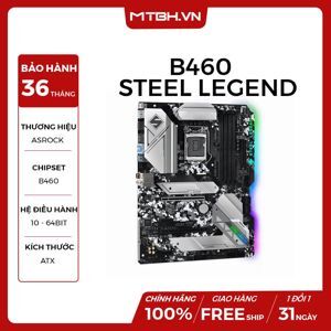 Bo mạch chủ - Mainboard Asrock B460 Steel Legend