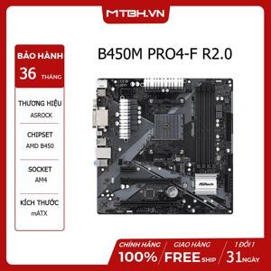 Bo mạch chủ - Mainboard Asrock B450M Pro4-F