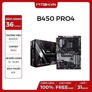Bo mạch chủ - Mainboard Asrock B450 Pro4