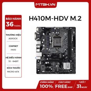 Bo mạch chủ - Mainboard Asrock H410M HDV/M2