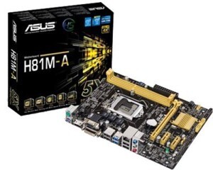 Bo mạch chủ (Mainboard) Asus H81M-A - Socket 1150, Intel H81, 2 x DIMM, Max 16GB, DDR3