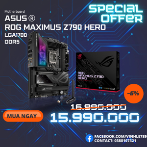 Bo mạch chủ - Mainboard Asus Rog Maximus Z790 Hero