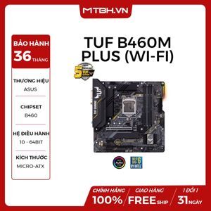 Bo mạch chủ - Mainboard Asus Tuf Gaming B460M-Plus Wifi
