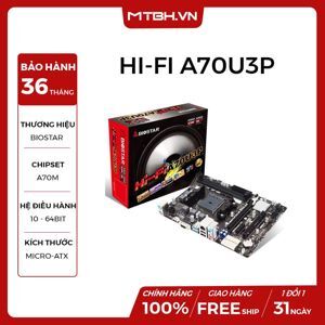 Bo mạch chủ - Mainboard Biostar HiFi A70U3P