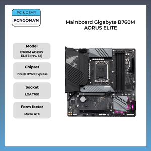 Bo mạch chủ - Mainboard Gigabyte B760M Aorus Elite DDR5