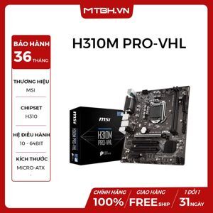 Bo mạch chủ - Mainboard MSI H310M Pro-VHL