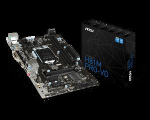 Bo mạch chủ MSI H81M Pro-VD (Chipset Intel H81/ Socket LGA1150/ VGA onboard)