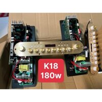 Bo mạch loa kéo xách tay K18Plus 2 kênh Stereo cs 180w (Karaoke Reved, Echo DSP, 3 Way, ráp loa 2 bass 20cm)