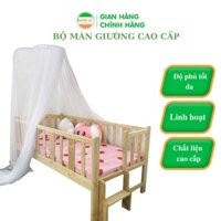 Bộ màn cho giường trẻ em Goldcat, thiết kế mới dùng cho giường có kích thước tối đa 2m, khung sắt phun sơn cao 1m7.