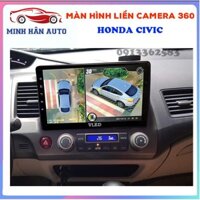 Bộ màn hình liền camera 360 cho xe HONDA CIVIC- màn hình android cho ô tô, camera lùi hồng ngoại, cửa hàng phụ tùng ô tô