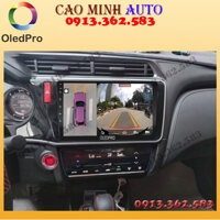 Bộ màn hình liền camera 360 OLED C8S cho xe HONDA CITY 2014-2019 -cam lùi ô tô, mua phụ tùng ô tô