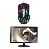 Bộ Màn hình máy tính LED Samsung 19.5inch HD – Model S20D300NH (Đen) và Chuột quang game thủ có dây MotoSpeed F405 Led 7 Màu (Đen)