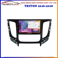 Bộ màn hình O.LED.PRO WIFI cho xe MITSUBISHI TRITON 2016-2018, RAM 2G ROM 32G,chia đôi màn hình, IPS chống chói
