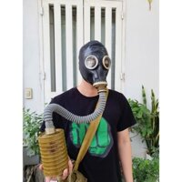Bộ mặt nạ phòng độc Liên Xô  Loại Vòi cao cấp [ Màu Đen ].Cam kết hàng chính hãng. Made in CCCP