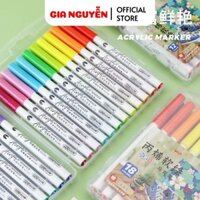 Bộ màu Acrylic Marker Baoke Rui 6765 12/24/36/48 Màu,vẽ vải /thủy tinh/ giày / tường / giấy /da /