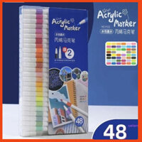 Bộ màu bút vẽ Acrylic Marker dùng để vẽ vải/giày/tường/giấy/da/ly