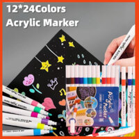Bộ màu bút vẽ Acrylic Marker dùng để vẽ vải/giày/tường/giấy/da/ly