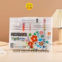 Bộ Màu Dạ Marker Acrylic 9053- 80 Màu Chuẩn, Dùng Để Vẽ Vải/Giày/Tường/Giấy/Da/Ly