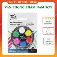 Bộ Màu Nước Dạng Thỏi Nén hiệu Mont Marte 18 màubộ - Watercolour Travel Set Signature 18pc
