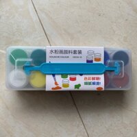 Bộ Màu Nước Deli HS114-12, 12 Màu, Lọ 18ml, Hộp Tiện Dụng