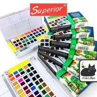 Bộ màu nước nén SUPERIOR kèm cọ water brush - Họa Cụ Hakuart