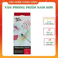 Bộ Màu Vẽ Nước Mont Marte 1218 Màu x 12ml - Watercolour Paints Signature - PMHS0027PMHS0048 - Bộ 12 màu x 12ml - PMHS0027