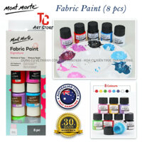 Bộ Màu vẽ vải 8 Màu x 20ml Fabric Paint Mont Marte