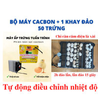 Bộ máy ấp trứng cacbon và khay đảo, ấp 50 - 100 trứng cho gà vịt ngan ngỗng, máy ấp trứng Tuấn Trình