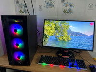 Bộ máy bàn Gaming Core I5-4570/16GB/ SSS 120GB + HDD 1TB/ Card NVIDIA GTX 1050 2GB/ Màn Hình ViewSonic 24 Inch