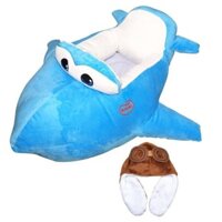 Bộ máy bay sofa bông kèm mũ phi công cho bé