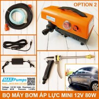 Bộ máy bơm áp lực mini 12V 80W Maxpumps option 2