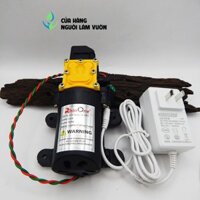 Bộ máy bơm đơn tăng áp 12v kèm nguồn . Dùng phun thuốc, phun sương, tưới cây - Bảo hành máy bơm