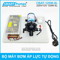 Bộ máy bơm nước áp lực tự động 220V 120W 8L Smartpumps