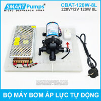 Bộ máy bơm nước áp lực tự động 220V 120W 8L Smartpumps