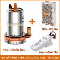 Bộ máy bơm nước chìm lưu lượng lớn tự động 130W 50L