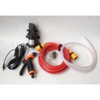Bộ Máy bơm rửa xe 12v tăng áp lực nước mini, phun sương,...