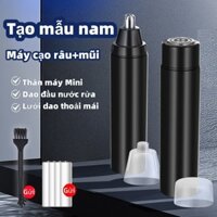 Bộ máy cạo lông mũi Nhỏ gọn tiện lợi cho việc cạo râu của nam giới Cạo khô và ướt, tháo đầu và làm sạch Hai pin AA