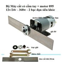 Bộ máy cắt cỏ mini 12v/24v kèm motor 895 - 368w 2 bạc đạn siêu khỏe