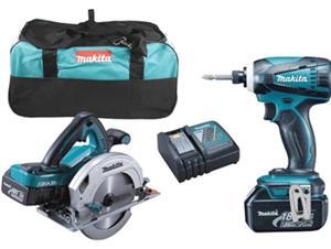 Bộ máy cưa đĩa máy vặn vít dùng Pin 18V Makita DLX2239M