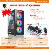 Bộ máy ĐỒ HỌA - GAMING T-WOLF TW-DG08 (610A1650R16SM2562TB450-12100F)+ Tặng Keyboard T-WOLF T16 + Mouse T-WOLF X1