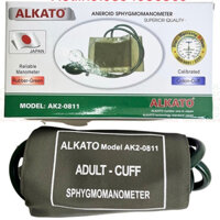 Bộ máy đo huyết áp cơ ALkato bằng quả bóp và đai quấn bắp tay, và Ống nghe Alkato - Nhập khẩu từ Nhật Bản
