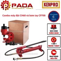 Bộ máy đột lỗ thủy lực CH60 bơm tay CP700 - Combo giá rẻ - Tiện lợi