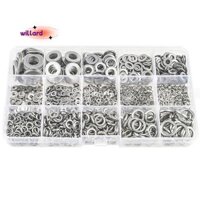 Bộ máy giặt phẳng và máy giặt khóa bằng thép không gỉ 304 (700 miếng, 8 kích cỡ) - M2 M2.5 M3 M5 M6 M8 M10