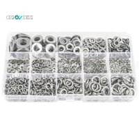 Bộ máy giặt phẳng và máy giặt khóa bằng thép không gỉ 304 (700 miếng, 8 kích cỡ) - M2 M2.5 M3 M5 M6 M8 M10